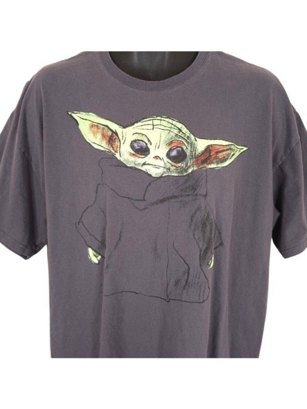 Star Wars The Mandalorian T Shirt Mens Size 2XL Gray Grogu TV Series